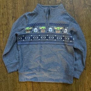 Jumping Bean Gray Star Wars Grogu-Themed Kids Sweater, size 5